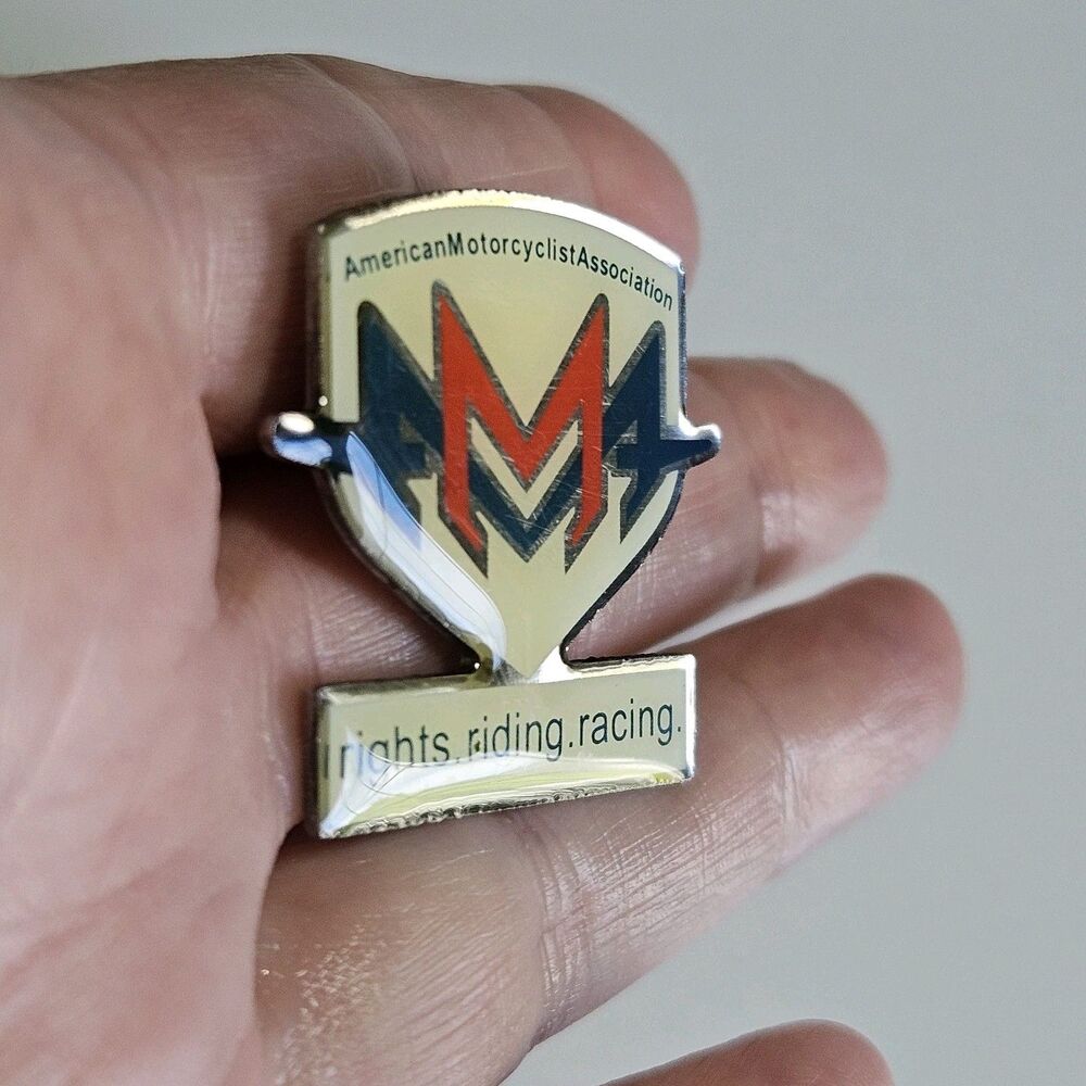 Original AMA Pin Rights Riding Racing American Motorcyclist Association Chevron - Picture 3 of 9